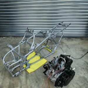 Yamaha Banshee titled frame and engine
